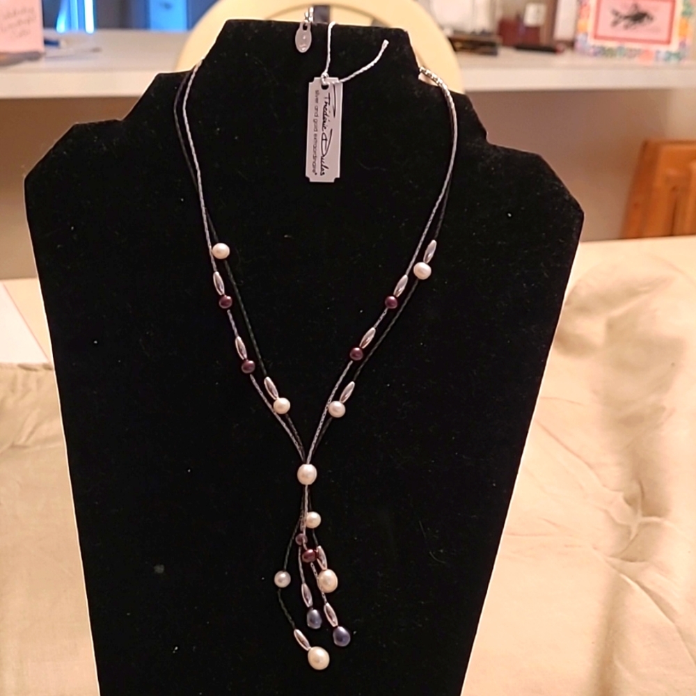 Frédéric Duclos Silver Gold and Pearl Necklace NEW LISTING!